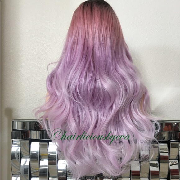 24 inch long Balayage wig lace front ombré - Picture 3 of 7